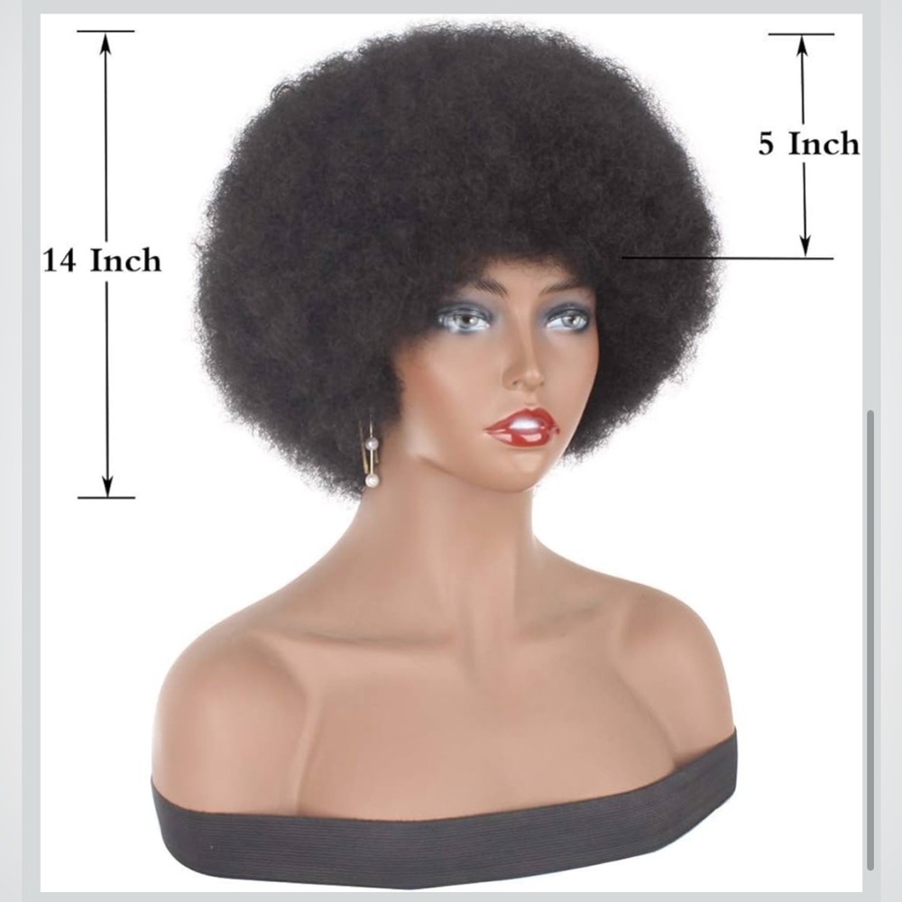 Elegant Black Afro Wig for Women